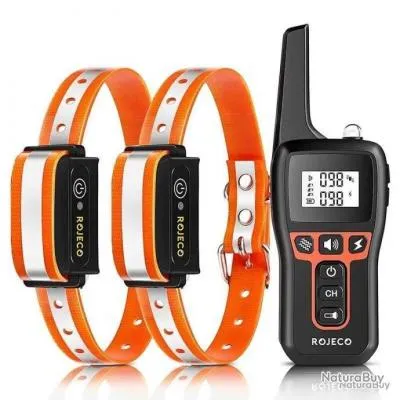 2x COLLIERS DE DRESSAGE CHIEN - MULTIMODES - ÉTANCHE - LONGUE PORTÉE - LIVRAISON GRATUITE