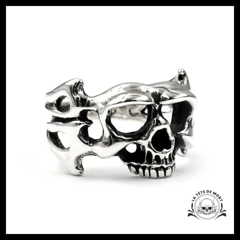 Bague Biker Homme (Argent)