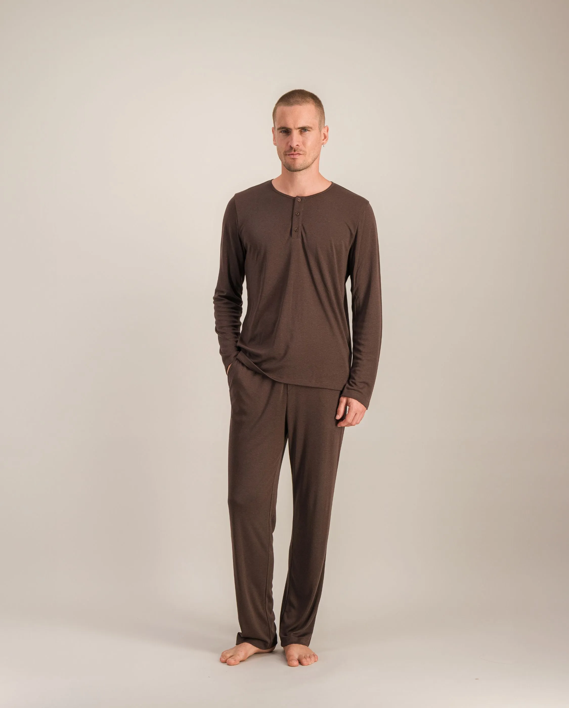 Bas de pyjama homme, chocolat