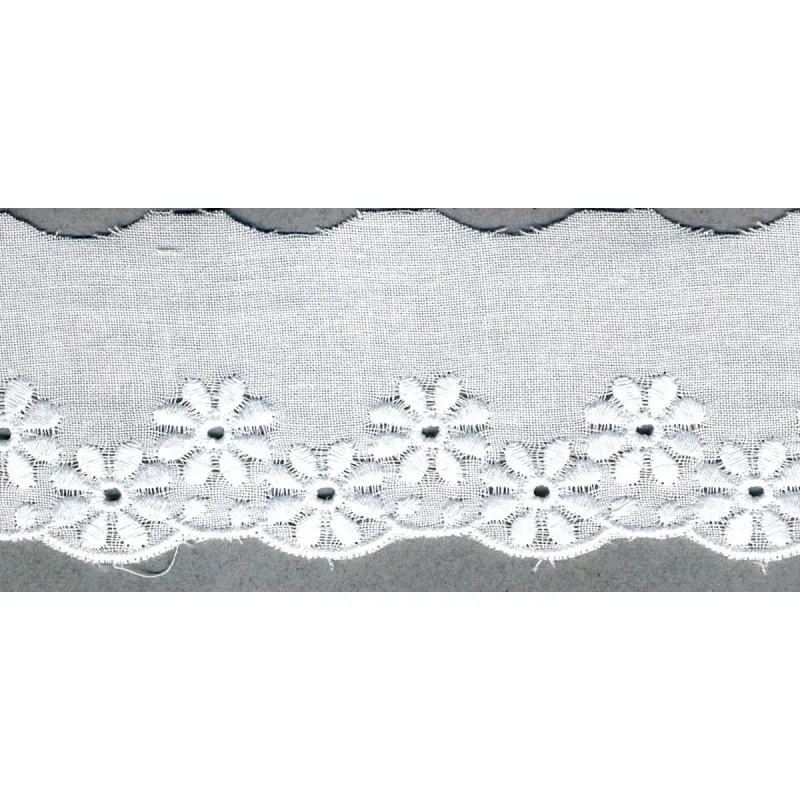 Broderie Anglaise Blanche 40 mm