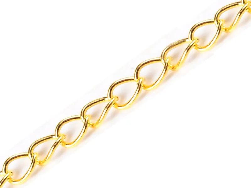 Chaine gourmette 5 mm - dorée x 20 cm - pour colliers et bracelets
