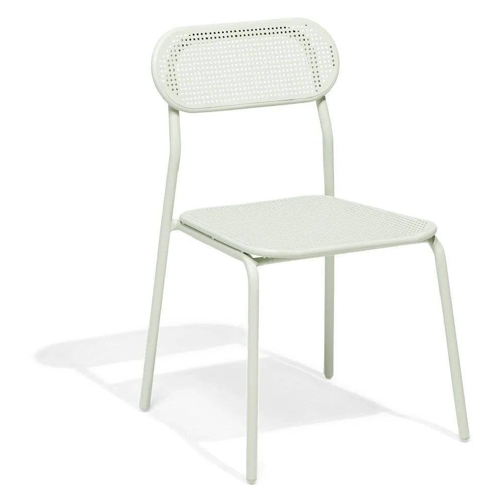 Chaise de jardin Faro empilable métal vert 48x52xH82cm
