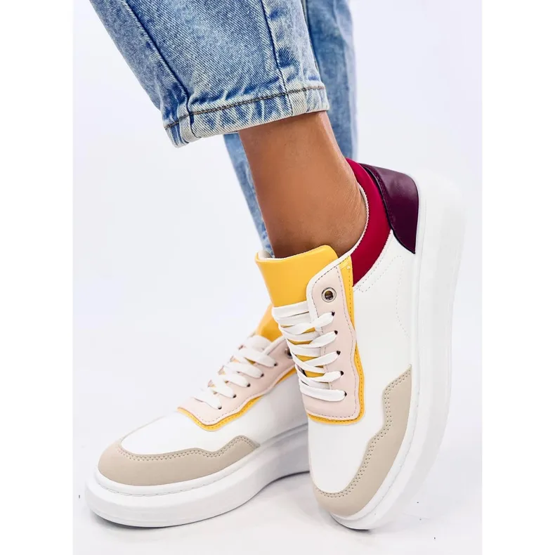Chaussures de sport femme Dora Bordeaux/Blanc blanche