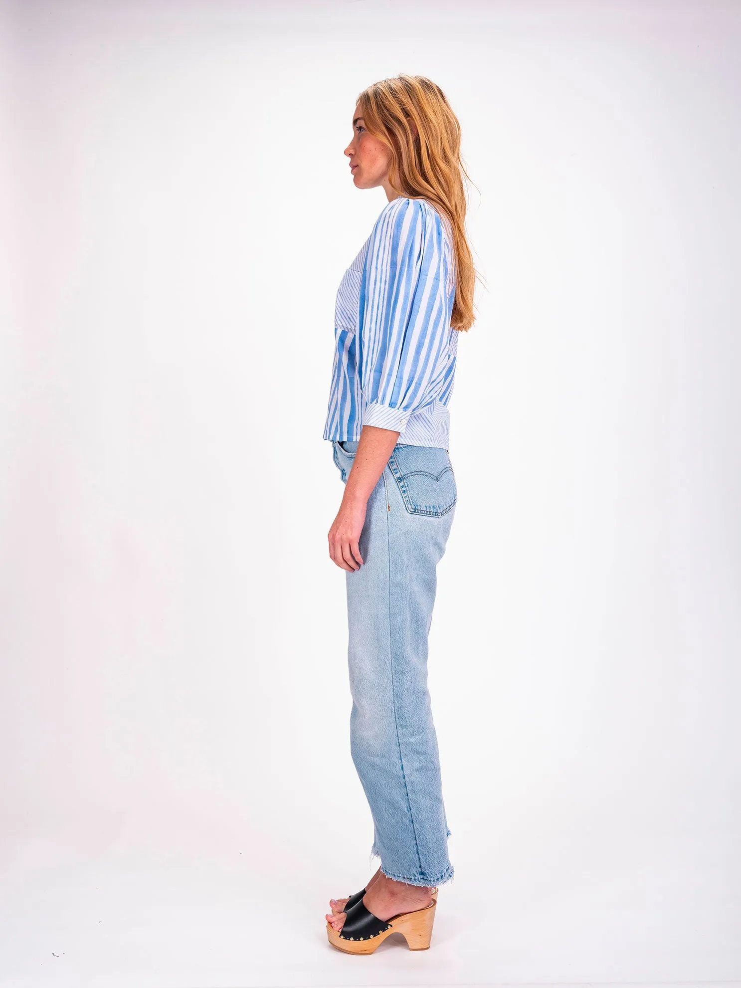 Chemise à rayures bleues Shiva