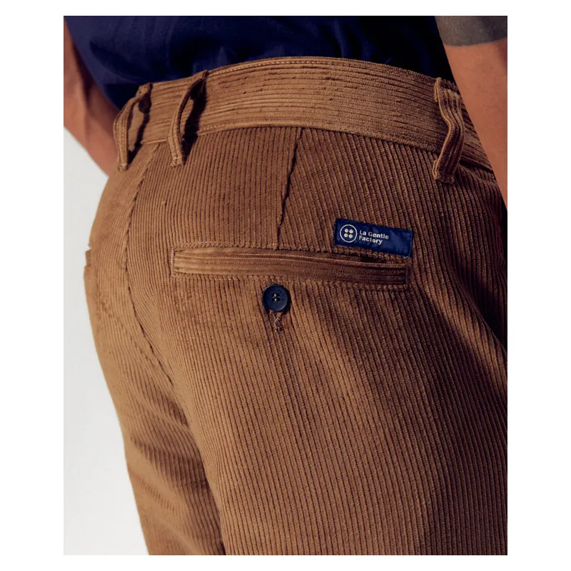 Chino Caleb camel en velours bio
