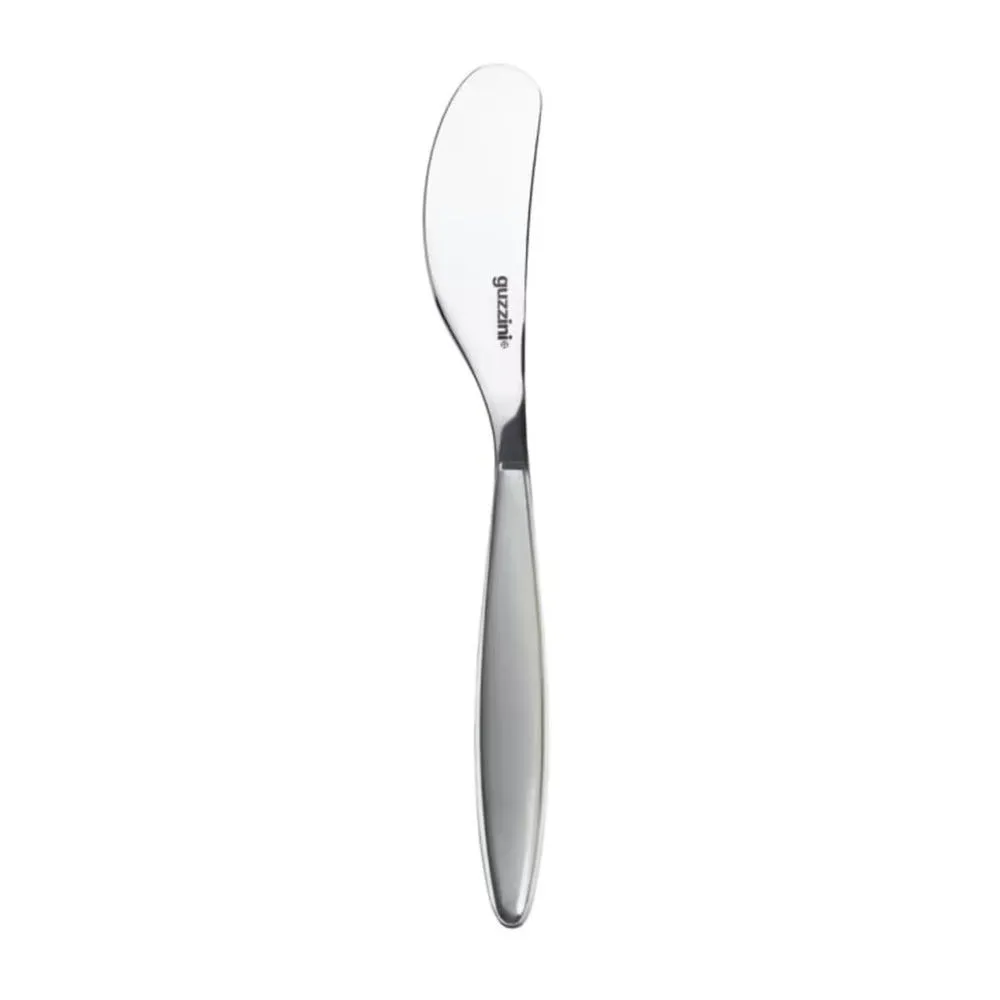Couteau à beurre tartineur feeling 16cm en inox et acrylique gris clair