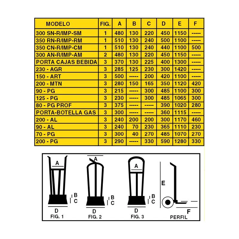 Diable AY-230-AGR - Porte boites - Bavette fixe - 230 kg - AYERBE