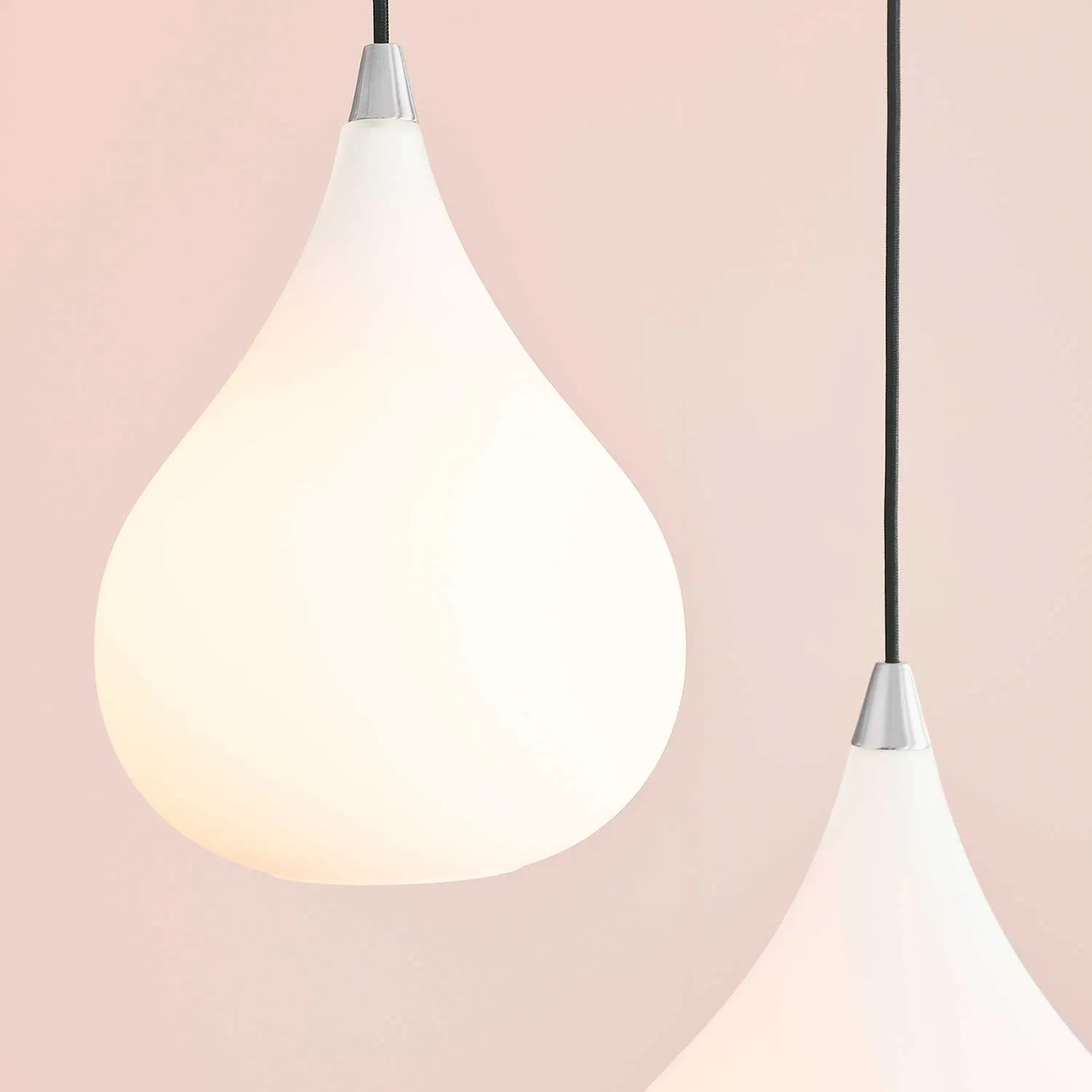 DROPS - Designer drop-shaped glass chandelier