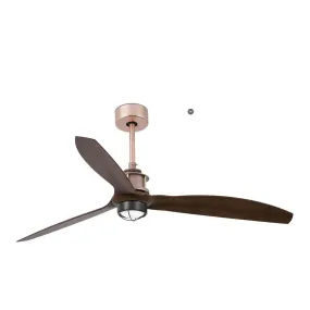 FARO 33399WP-10 Ventilateur de plafond noyer et cuivré SMART FAN Ø128cm JUST FAN