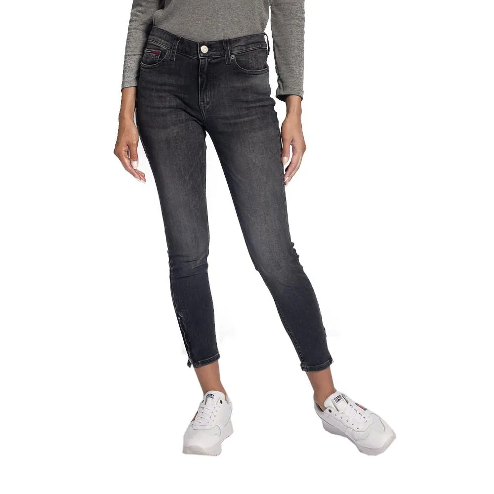 Jeans Skinny 7/8 Noir femme Tommy Jeans Nora