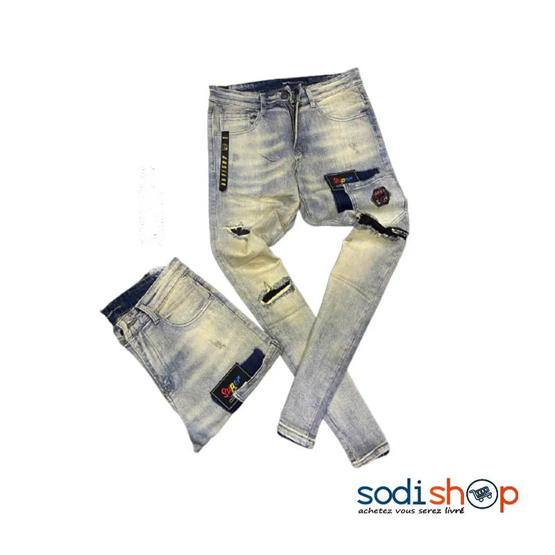 Jeans Slim avec Imprimé 
