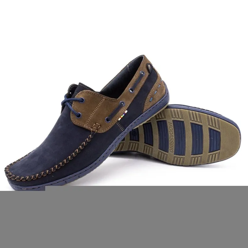 KOMODO Chaussures homme mocassins 902 bleu marine