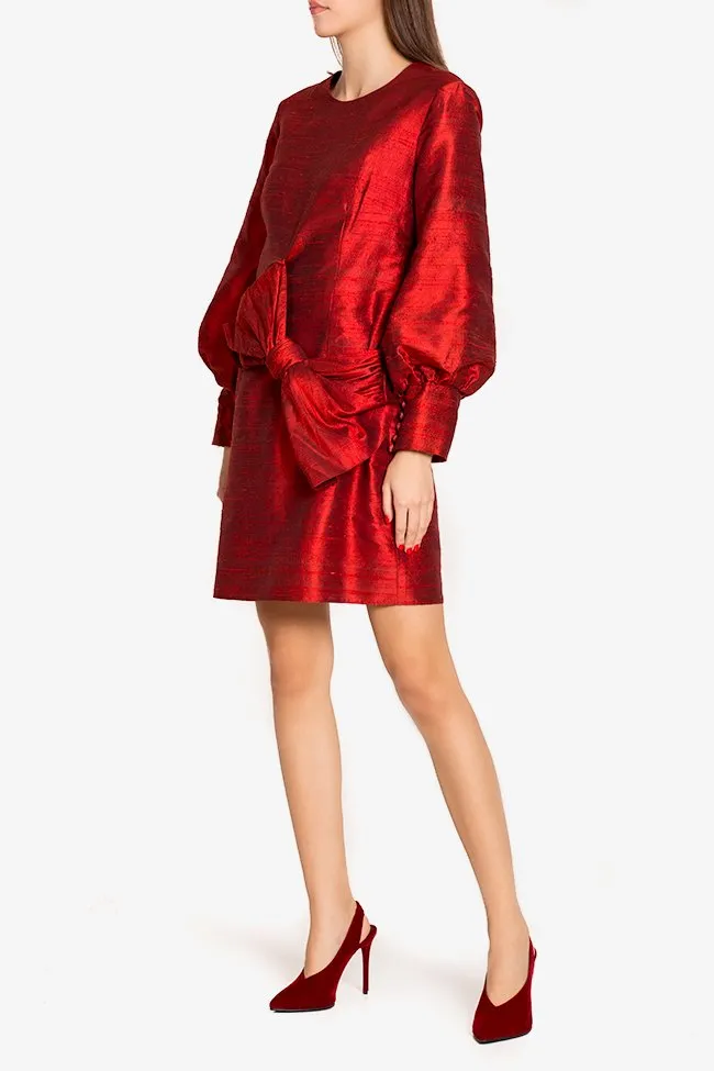 LOOMY Robe en shantung de soie avec noeud