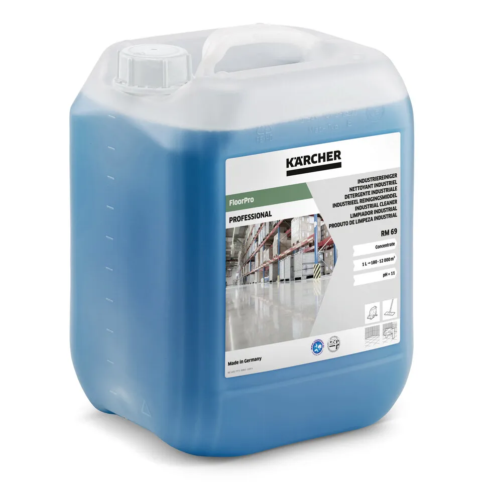 Nettoyant puissant RM 69 ASF pour toutes les autolaveuses - 1 bidon de 10 l 