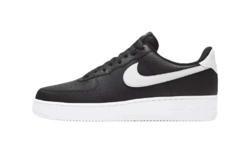 Nike Air Force 1 Low '07 Black White Pebbled Leather