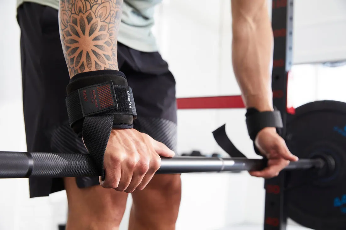 Sangle de tirage musculation avec confort poignet - noir